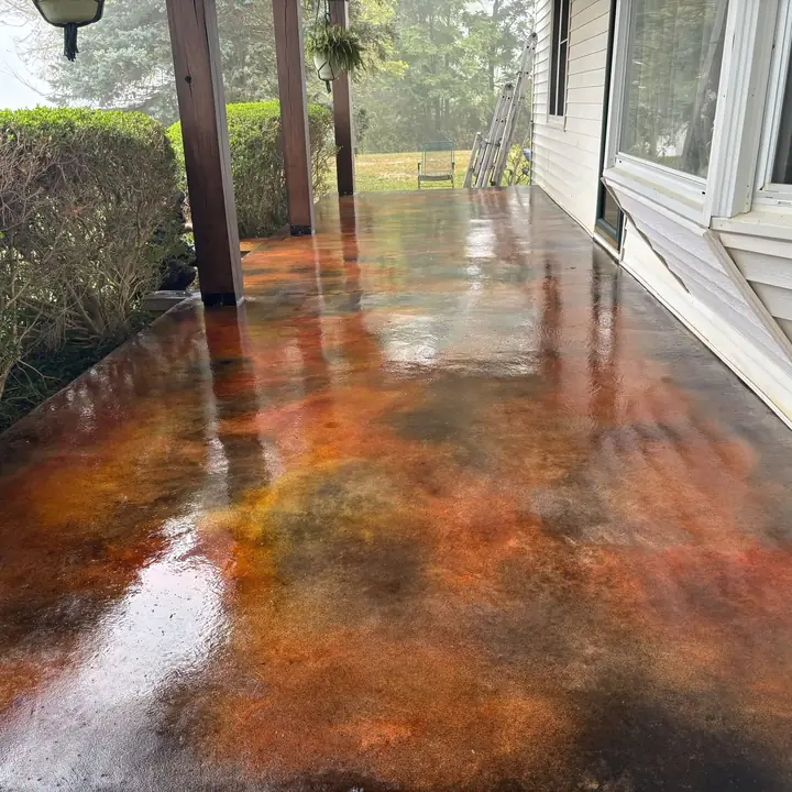 Acetone stained concrete