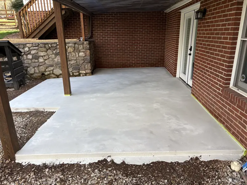 Patio Cement Overlay Finished Roanoke Va
