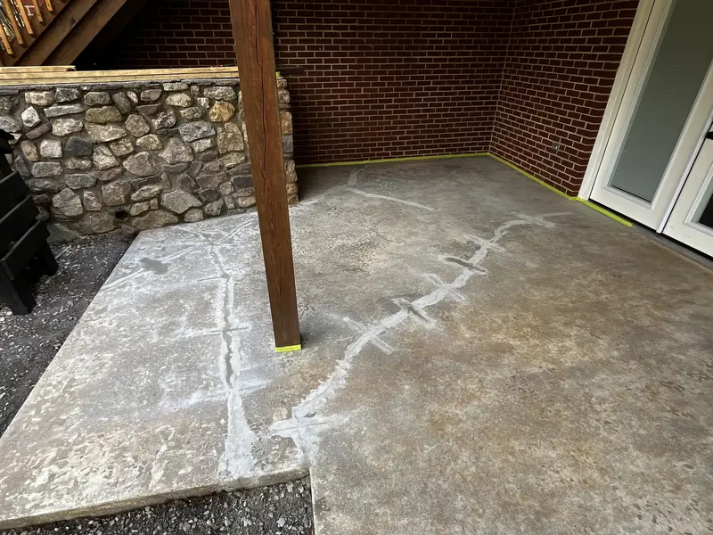 Patio Crack Repair Prep Roanoke Va