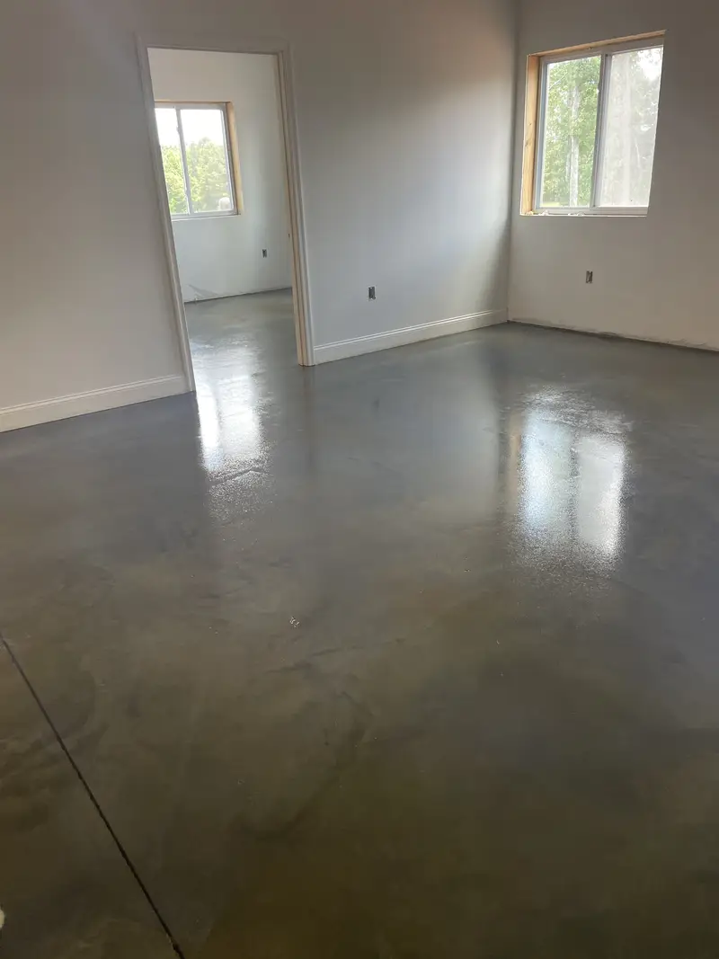 Stained Concrete Interior Floor New Build Roanoke Va