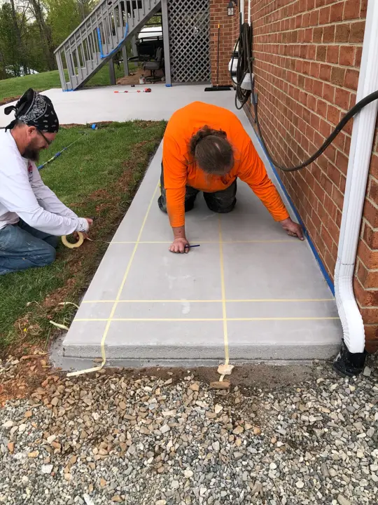 Walkway Overlay Layout Crew Roanoke Va